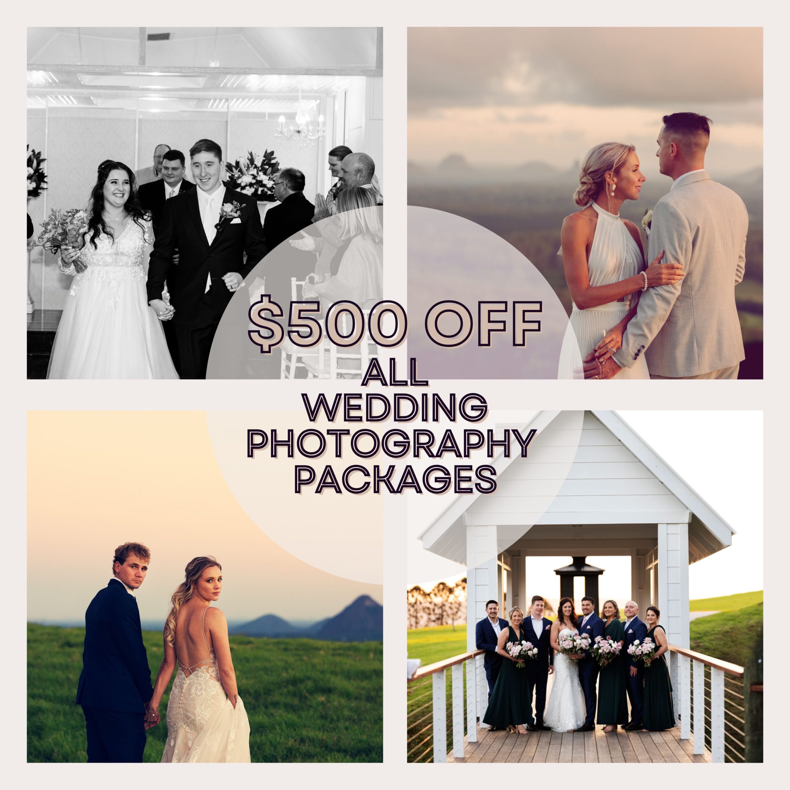 $500 OFF Vivid Photography Wedding Packages